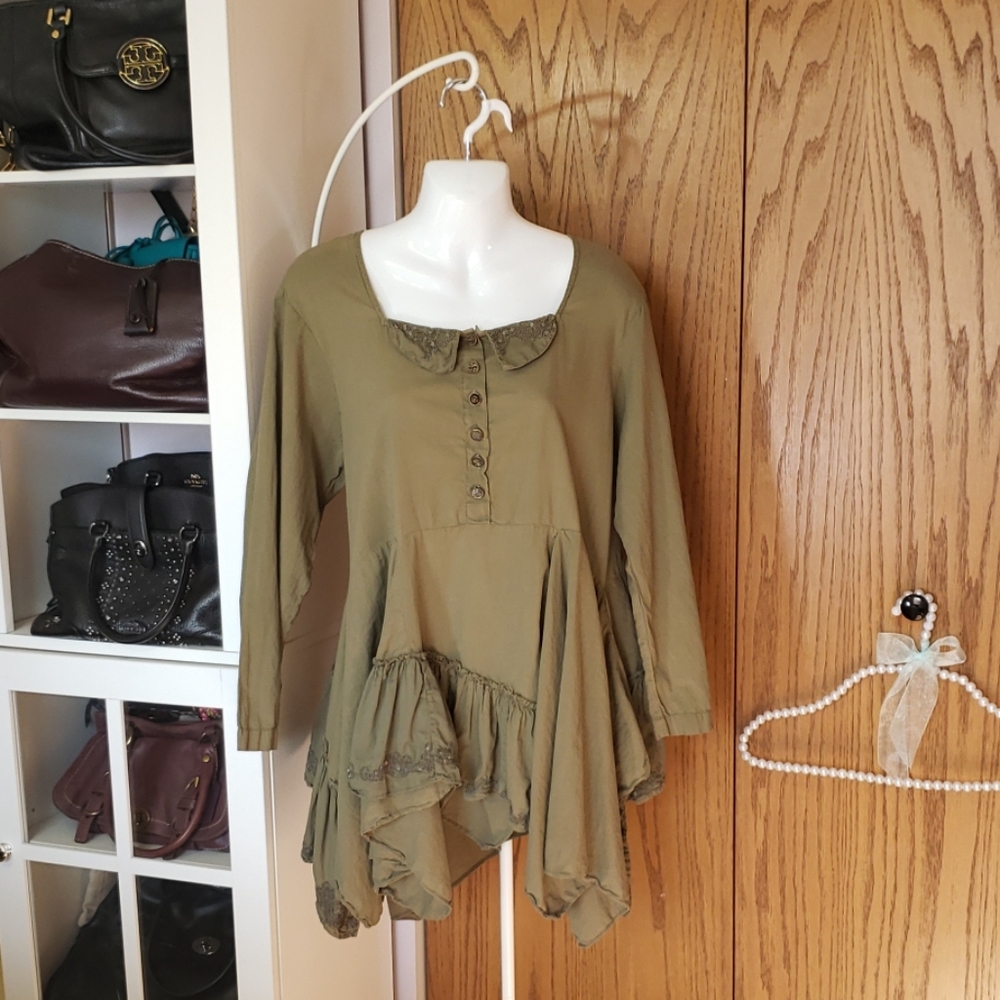 Krista Larson olive tunic top